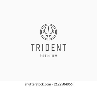 Plantilla de diseño de iconos de logotipo de trident