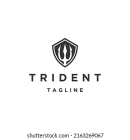 Trident logo icon design template flat vector