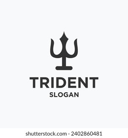 Trident logo icon design template vector illustration
