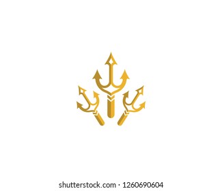 Trident logo icon illustration
