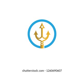 Trident logo icon illustration