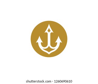 Trident logo icon illustration