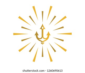 Trident logo icon illustration