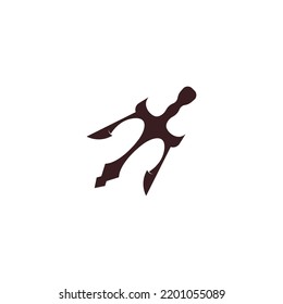 Trident logo icon template design