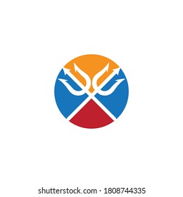 diseño de ilustración de icono de logotipo trident