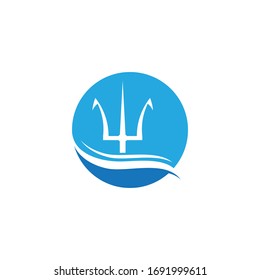 Trident Logo Icon Template Vector Design Stock Vector (Royalty Free ...