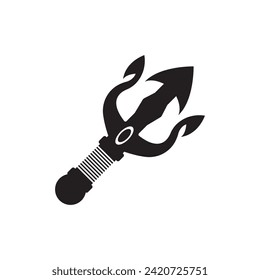 Trident logo icon, vector illustration template design