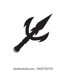 Trident logo icon, vector illustration template design