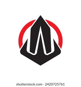 Trident logo icon, vector illustration template design