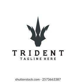 trident logo icon vector illustration template design