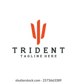 trident logo icon vector illustration template design