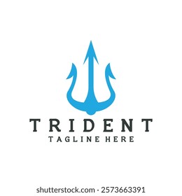 trident logo icon vector illustration template design