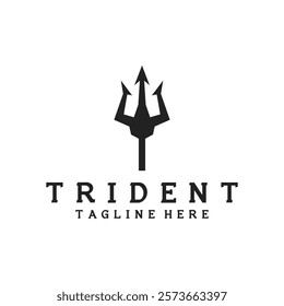 trident logo icon vector illustration template design