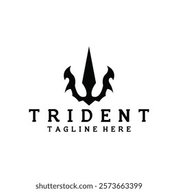 trident logo icon vector illustration template design