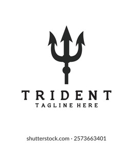 trident logo icon vector illustration template design