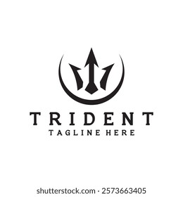 trident logo icon vector illustration template design