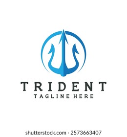 trident logo icon vector illustration template design