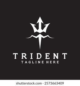 trident logo icon vector illustration template design