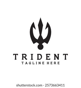 trident logo icon vector illustration template design