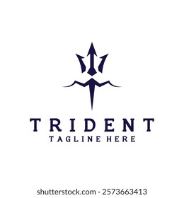 trident logo icon vector illustration template design