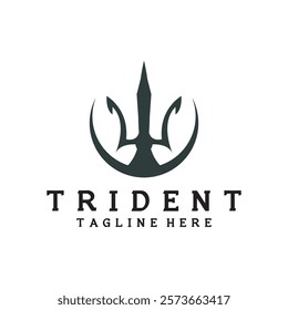 trident logo icon vector illustration template design