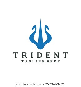 trident logo icon vector illustration template design