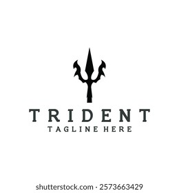 trident logo icon vector illustration template design