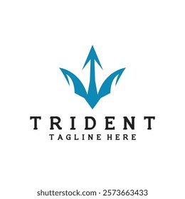 trident logo icon vector illustration template design