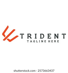 trident logo icon vector illustration template design