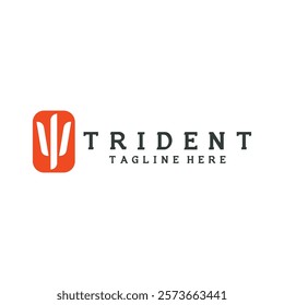 trident logo icon vector illustration template design