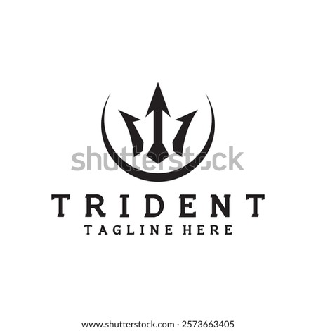 trident logo icon vector illustration template design