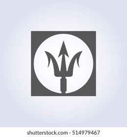 trident logo icon vector for websites and apps
