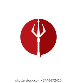 Trident logo illustration flat design