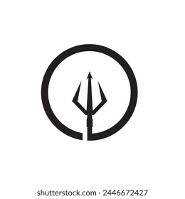 Trident logo illustration flat design