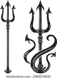 Trident, logotipo aislado en fondo blanco