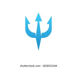 Trident logo poseidon spear logo 