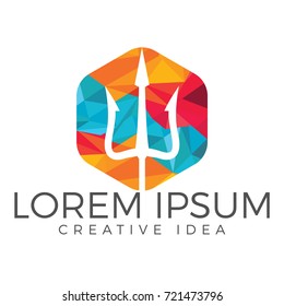 Trident logo and symbols template vector design.