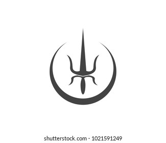 Trident Logo Template vector icon illustration design