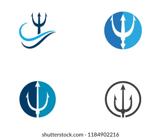 Trident Logo Template vector icon illustration design