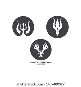 Trident Logo Template vector icon illustration design