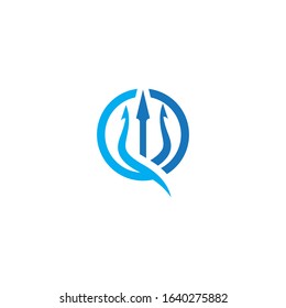 Trident Logo Template vector icon illustration design