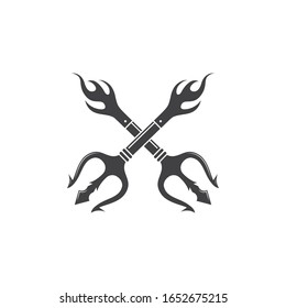 Trident Logo Template vector icon illustration design