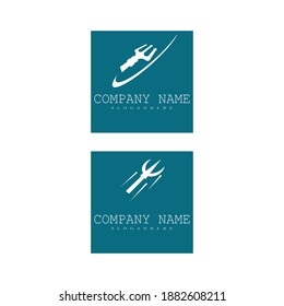 Trident Logo Template vector icon illustration design