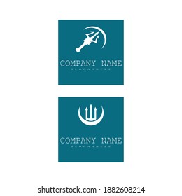 Trident Logo Template vector icon illustration design