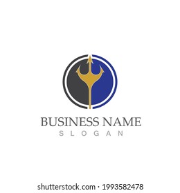 Trident Logo Template vector icon illustration design