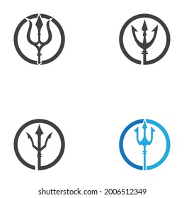 Trident Logo Template vector icon illustration design