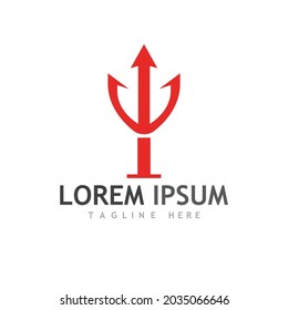 Diseño del icono de la plantilla de logotipo trident