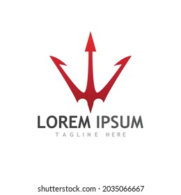 Trident Logo Template vector icon illustration design