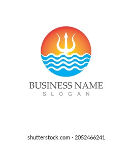 Trident Logo Template vector icon illustration design