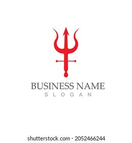 Trident Logo Template vector icon illustration design